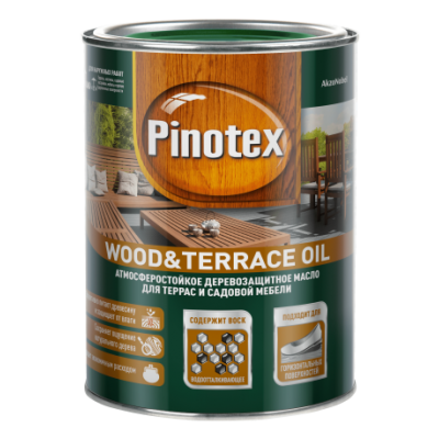 Pinotex Wood & Terrace Oil / Пинотекс Вуд энд Террас Оил деревозащитное масло для дерева и террас