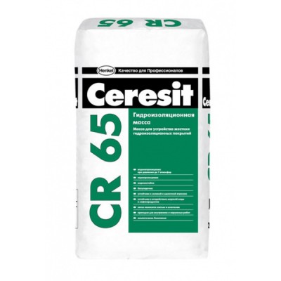 Церезит CR 65 цементная гидроизоляционная масса 25 кг.