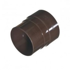 Муфта водосточной трубы Verat соединительная пластиковая коричневая кофе
