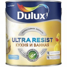 Dulux Ultra Resist / Дюлакс Кухня и ванная 0,9 л ультрастойкая краска для влажных помещений полуматовая